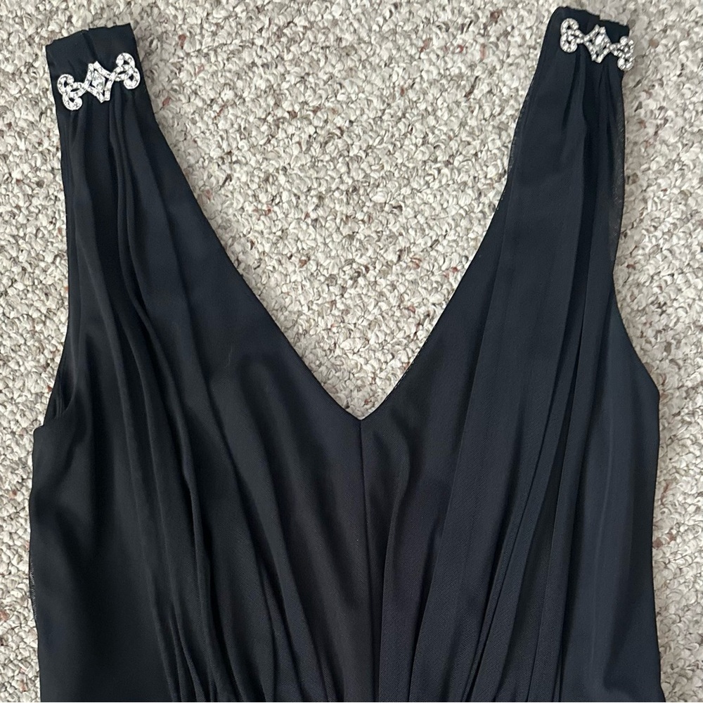Cachet Floor Length Gown Black Size 14 - Picture 5 of 8